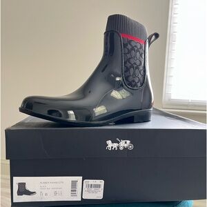 Coach Rain Booties Brand New Never Worn
